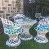 Russell Woodard Spun Fibreglass Retro Mid Century Outdoor Table & Chairs