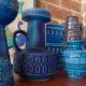Vintage Bitossi & West German Blue Ceramic Vases & Jugs