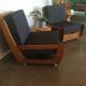 Mid Century Timber Framed Lounge Chairs