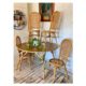 Vintage Cane & Rattan Dining Table & Chairs | 20th Century Vintage