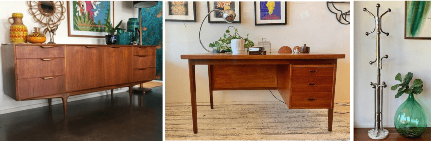 Photo of Mid Century Sideboard, Desk & Coat Stand