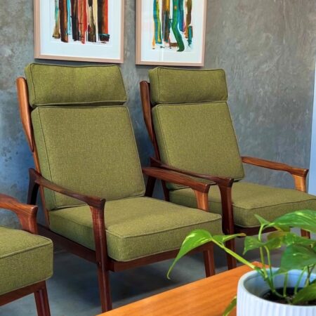 Mid Century Danish Deluxe Inga Armchairs